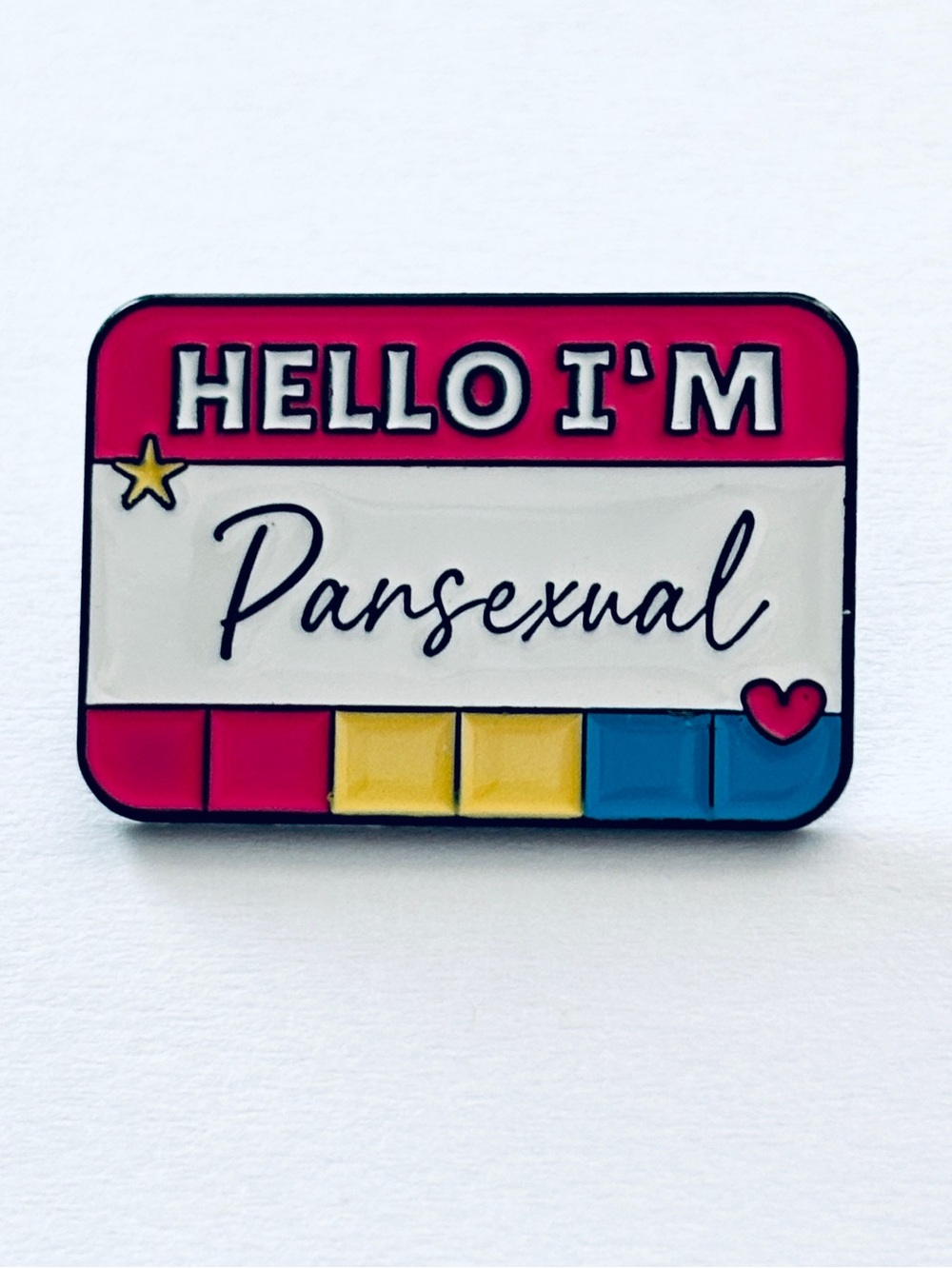 Hello I'm Pansexual Unisex Enamel Pin - NWT